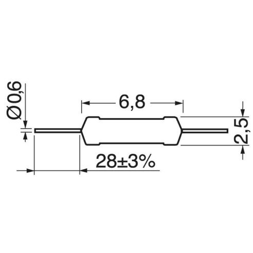 Koolstoflaagweerstand 1/4W nul ohm