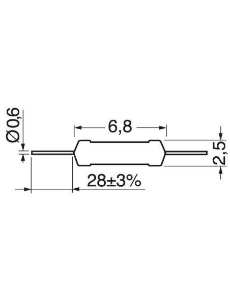 Kohleschicht-Widerstand 1/4W Null-Ohm