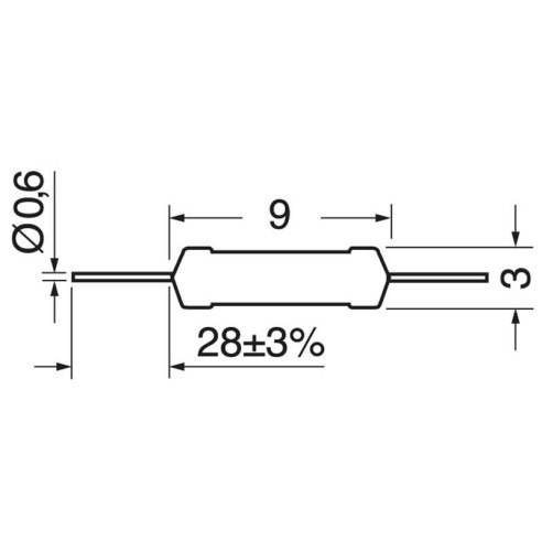 Resistencia de capa de carbono 1/2W