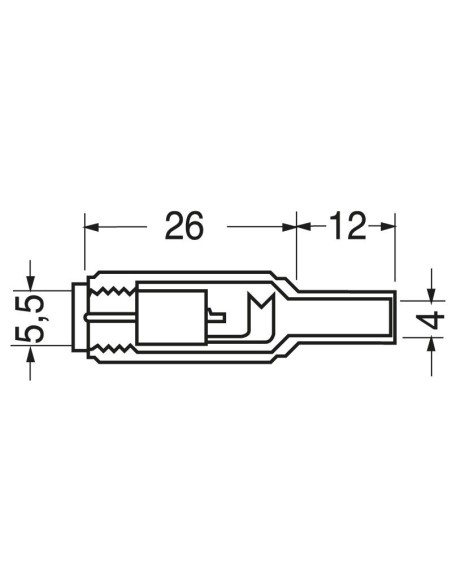 Bipolar power plug with cable guide - 5.5x2.1mm