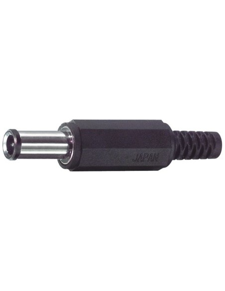 Fiche d'alimentation bipolaire avec guide-câble - 5,5x3,3mm