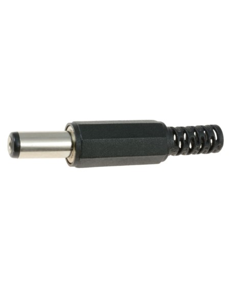 Two-pole power socket with cable guide - 5.5x2.1mm
