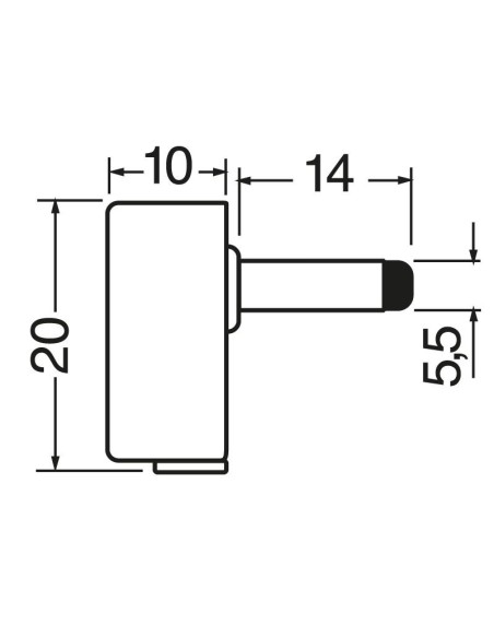 Prise d'angle bipolaire - 5,5x2,5mm