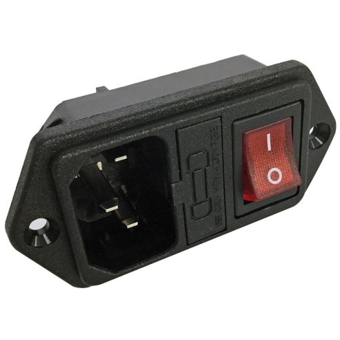 Dreipoliger VDE C14-Netzstecker für...