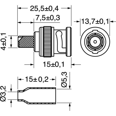 BNC-Stecker UG88/174 crimp für...