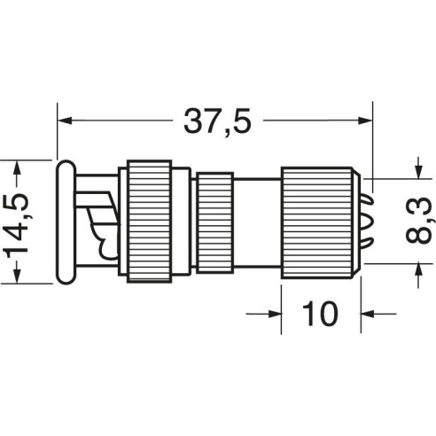 Quick-connect BNC plug for RG58 cable