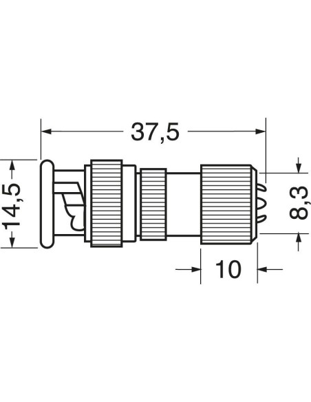 Quick-connect BNC plug for RG58 cable