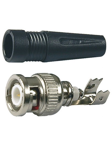 BNC-soldeerstekker met kabelgeleider voor RG59-kabel