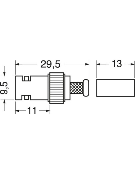 BNC socket UG1797 crimp for RG58 cable