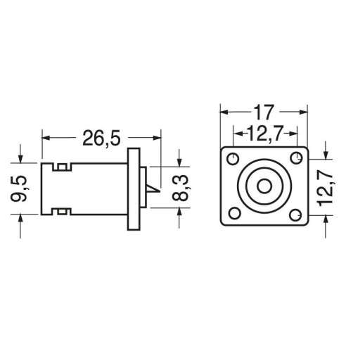 BNC UG290 solder panel receptacle for...
