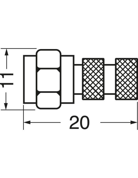 Schraubbarer F-Stecker für 6,2mm Kabel