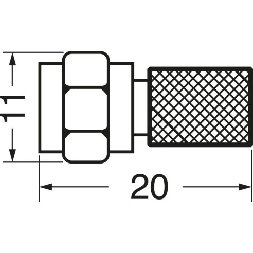 Schraubbarer F-Stecker für 6,2mm Kabel