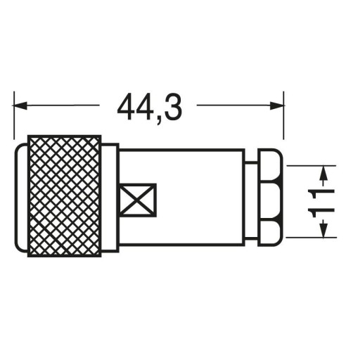 N UG21/EU-Lötstecker für RG8/U-Kabel