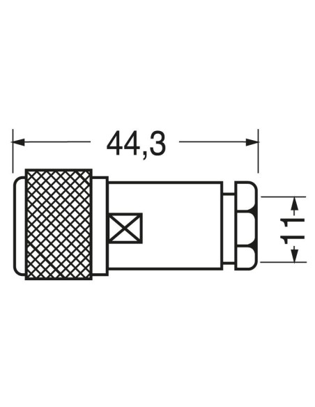 N UG21/EU-Lötstecker für RG8/U-Kabel
