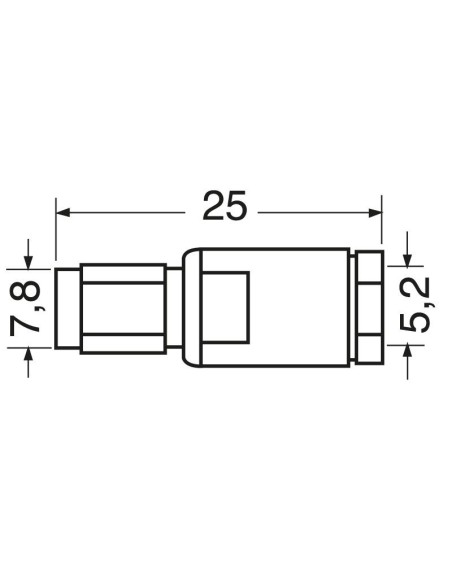 Fiche à souder SMA pour câble RG58/U