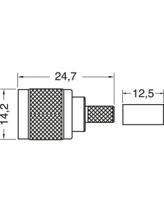 TNC crimp plug for RG58 cable 2