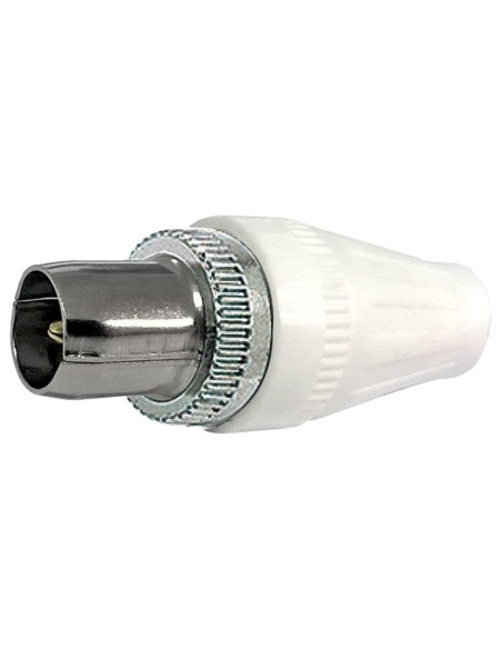Abgeschirmter Stecker für TV-Antenne mit Schraubbefestigung Ø9,5mm