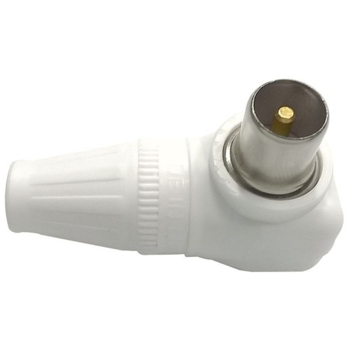 Angled TV antenna plug with screw...