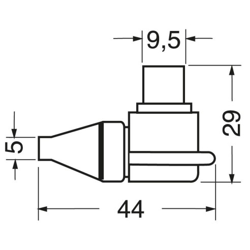 Gewinkelter TV-Antennenstecker mit...