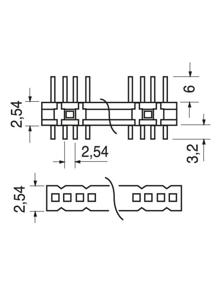 40-polige Stiftleiste - H: 6mm
