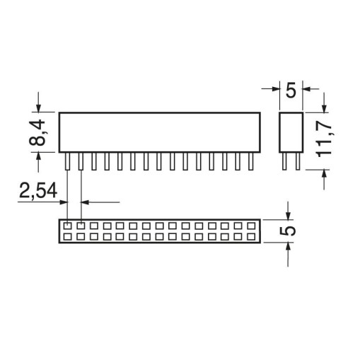 Connecteur strip femelle double...