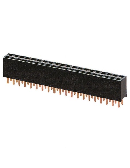 20+20-pole double row female strip connector - H: 8,4mm