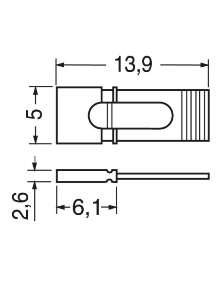 Short-circuit jumper for strip connectors - black