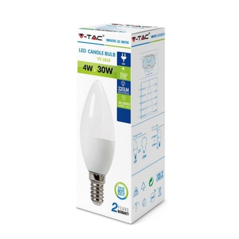 V-TAC VT-1818 LED Bulb E14 4W Candela