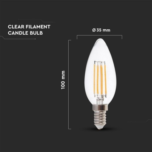 V-TAC VT-1986D 4365 LED-lamp E14 4W...