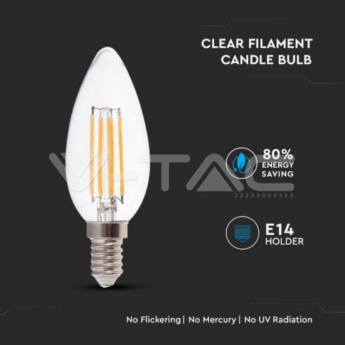 V-TAC VT-1986D 4365 LED-lamp E14 4W...