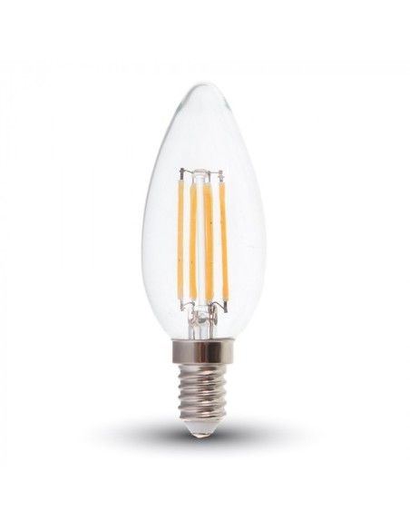 V-TAC VT-2127 E14 6W LED Filament Candle Bulb