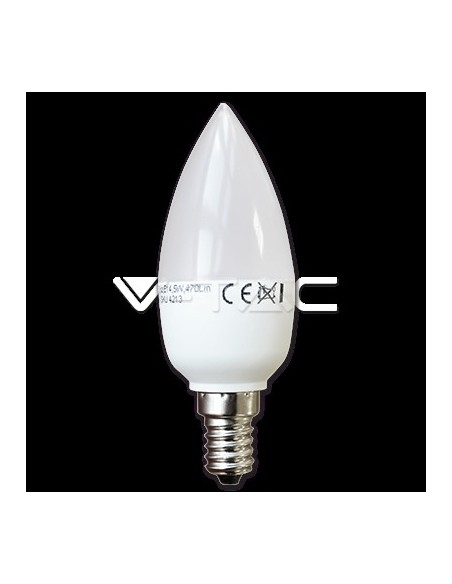 V-TAC VT-1854D 4213 LED Lamp E14 6W Candela 2700K Dimbaar