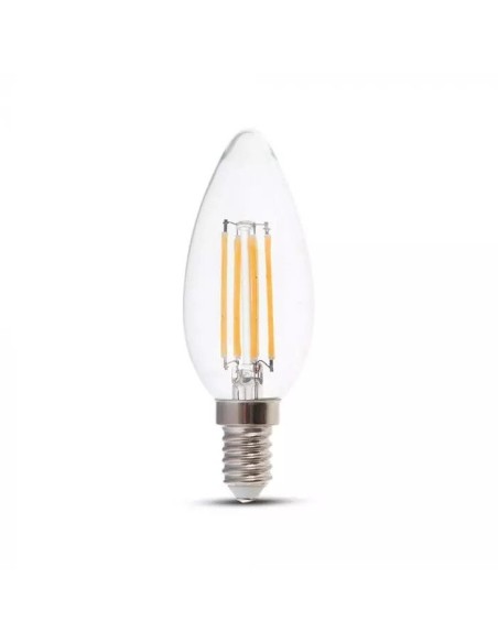 V-TAC VT-2327 Lampadina LED E14 6W Candela a Filamento