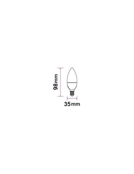 V-TAC VT-2327 Lampadina LED E14 6W Candela a Filamento