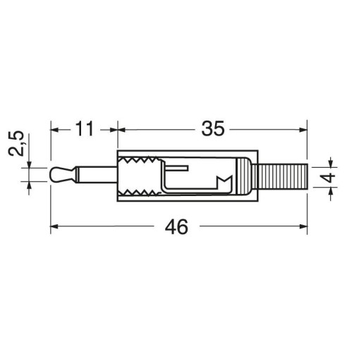 2,5 mm 2-polige jackplug met...