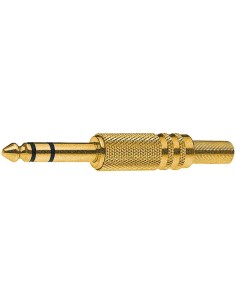 Brass 3-pin 6.3mm jack plug...