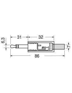 Brass 3-pin 6.3mm jack plug... 2