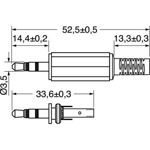 Professioneller 3,5 mm 3-poliger...