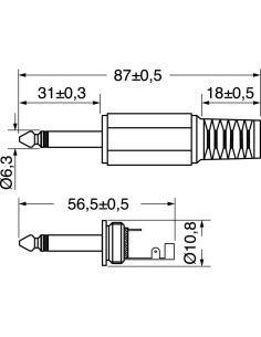 Professional 6.3mm 2-pin... 2