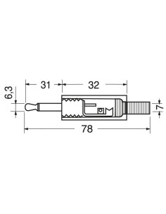 Spina jack nichelata 6,3mm... 2