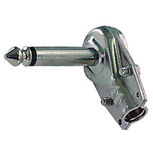 2-pin 6.3mm angled jack plug