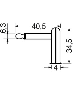 2-polige 6,3 mm haakse stekker 2