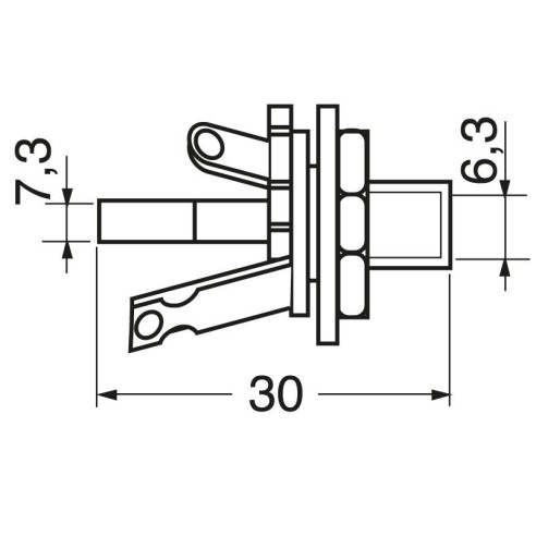 2-poliger 6,3-mm-Klinkenstecker für...