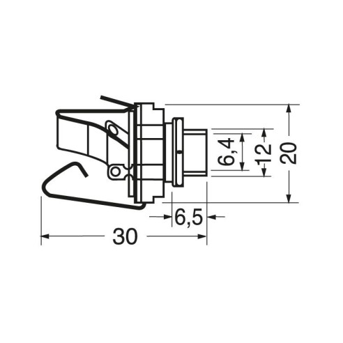 6.3mm 3-pin panel jack socket