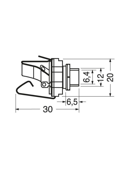 6.3mm 3-pin panel jack socket