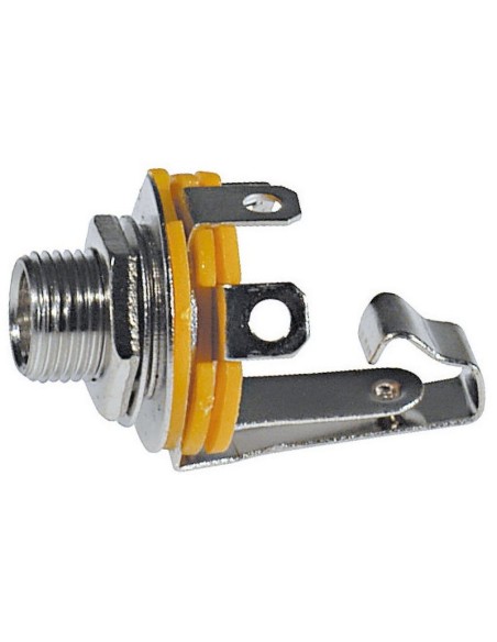 2-pin 6.3mm jack plug with switch for panel mounting