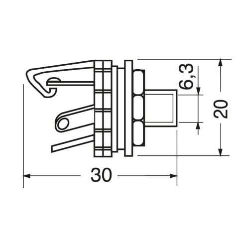 2-poliger 6,3-mm-Klinkenstecker mit...