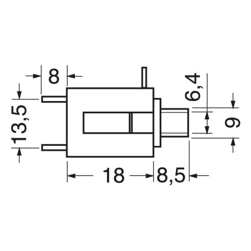 6,3 mm 2-polige Einbaubuchse