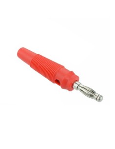 Flexible banana plug 4mm - Red