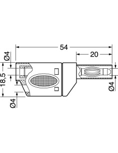 Banaanstekker 4mm CAT II... 2